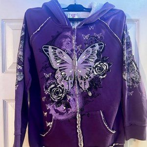 Fleece lined girls sweatshirt